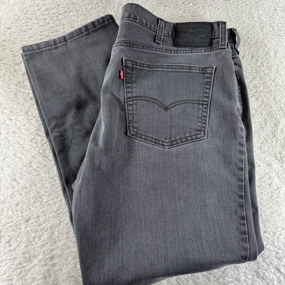 Levis 541‎ Jeans Mens 40x30 (40x32 Tag) Gray Athletic Taper Stretch Denim Pants